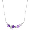 image:imageRossSimons 110 ct tw Amethyst and 62 ct tw LabGrown Diamond Necklace in Sterling Silver 18 inches