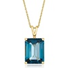 image:imageRossSimons 1400 Carat London Blue Topaz Pendant Necklace in 18kt Gold Over Sterling 18 inches