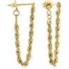 image:imageRossSimons 18kt Gold Over Sterling Endless Rope Chain Drop Earrings
