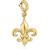 image:imageRossSimons 18kt Gold Over Sterling FleurDeLis Charm