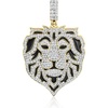 image:imageRossSimons 215 ct tw Diamond Lion Pendant With Black Enamel in Sterling Silver and 18kt Gold Over Sterling