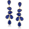 image:imageRossSimons 3000 ct tw Sapphire Drop Earrings in 18kt Gold Over Sterling