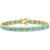 image:imageRossSimons 500 ct tw Emerald and 118 ct tw Diamond Bracelet in 14kt Yellow GoldEmerald