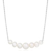 image:imageRossSimons 59mm Cultured Pearl Bar Necklace in 14kt White Gold18 Inches