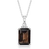 image:imageRossSimons 675 Carat Smoky Quartz Pendant Necklace With White Zircons in Sterling SilverQuartz