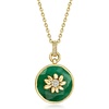 image:imageRossSimons 725 Carat Emerald Floral Pendant Necklace With Diamonds in 18kt Gold Over Sterling 18 inches
