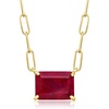 image:imageRossSimons 900 Carat Ruby Paper Clip Link Necklace in 18kt Gold Over Sterling 18 inches
