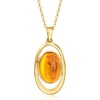 image:imageRossSimons Amber Pendant Necklace in 18kt Gold Over Sterling 18 inches
