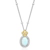 image:imageRossSimons Charles Garnier LOpal LabGrown Opal Necklace With 10 ct tw Czs in Sterling Silver and 18kt Gold Over Sterling 17 inches