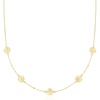 image:imageRossSimons Italian 10kt Yellow Gold Flower Station Necklace 18 inches