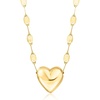 image:imageRossSimons Italian 10kt Yellow Gold Puffed Heart NecklaceNo Gemstone