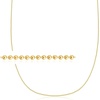 image:imageRossSimons Italian 12mm 18kt Gold Over Sterling BeadChain NecklaceNo Gemstone