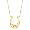 image:imageRossSimons Italian 14kt Yellow Gold Horseshoe NecklaceNo Gemstone