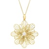 image:imageRossSimons Italian 18kt Gold Over Sterling Daisy Pendant Necklace With 56mm Cultured Pearl 18 inches