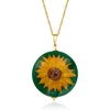 image:imageRossSimons Italian Multicolored Murano Glass Sunflower Pendant Necklace in 18kt Gold Over Sterling