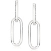 image:imageRossSimons Italian Sterling Silver Paper Clip Link Hoop Drop Earrings