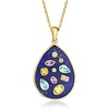 image:imageRossSimons Lapis and 99 ct tw MultiGemstone Pendant Necklace in 18kt Gold Over Sterling 18 inches