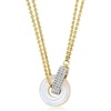 image:imageRossSimons MotherOfPearl Circle Necklace With 10 ct tw LabGrown Diamonds in 18kt Gold Over SterlingDiamond