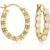 image:imageRossSimons Opal InsideOutside Hoop Earrings in 18kt Gold Over Sterling