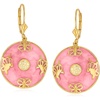 image:imageRossSimons Pink Jade Good Fortune Butterfly Drop Earrings in 18kt Gold Over Sterling