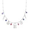 image:imageRossSimons Sterling Silver ItalianInspired Charm Necklace With Multicolored Murano Glass Beads 18 inches