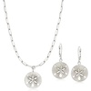 image:imageRossSimons Sterling Silver Sand Dollar Jewelry Set Drop Earrings and Necklace 18 inches