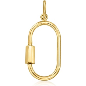 image:imagePure Collection by RossSimons Italian 10kt Yellow Gold Oval Carabiner Pendant
