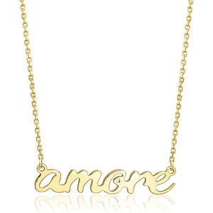 image:imagePure Collection by RossSimons Italian 14kt Yellow Gold Amore Necklace 16 inches