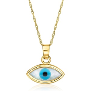 image:imagePure Collection by RossSimons MotherOfPearl Evil Eye Pendant Necklace in 14kt Yellow Goldmother of pearl