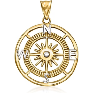image:imageRossSimons 14kt Yellow Gold Compass Pendant