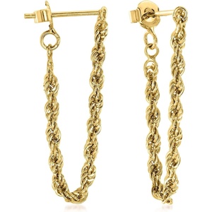 image:imageRossSimons 18kt Gold Over Sterling Endless Rope Chain Drop Earrings