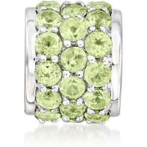 image:imageRossSimons 280 ct tw Peridot Barrel Pendant in Sterling Silver