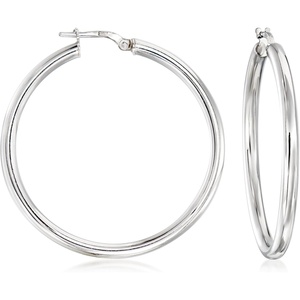 image:imageRossSimons 3mm Sterling Silver Hoop Earrings