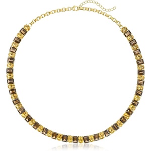 image:imageRossSimons 4000 ct tw Smoky Quartz and 3500 ct tw Citrine Necklace in 18kt Gold Over Sterling 18 inches