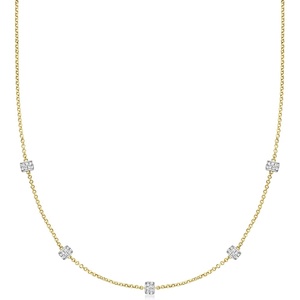 image:imageRossSimons Charles Garnier Chloe 90 ct tw CZ Station Necklace in 18kt Gold Over Sterling With Sterling Silver 17 inches