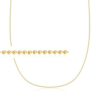 image:imageRossSimons Italian 12mm 18kt Gold Over Sterling BeadChain NecklaceNo Gemstone