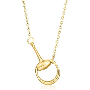 image:imageRossSimons Italian 14kt Yellow Gold Horse Bit NecklaceNo Gemstone