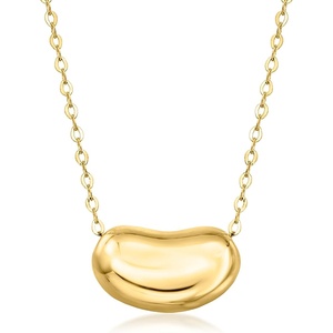image:imageRossSimons Italian 14kt Yellow Gold OrganicShaped Bead Necklace 18 inches