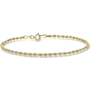 image:imageRossSimons Italian 21mm 10kt Yellow Gold RopeChain Braceletno gemstone