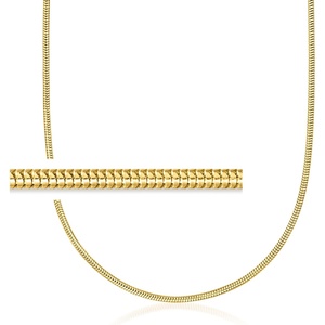 image:imageRossSimons Italian 24mm 18kt Gold Over Sterling SnakeChain NecklaceNo Gemstone