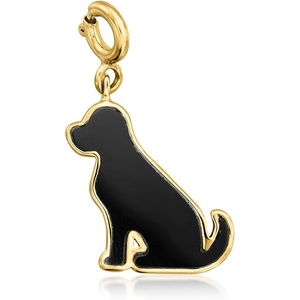 image:imageRossSimons Onyx Dog Charm in 18kt Gold Over Sterling