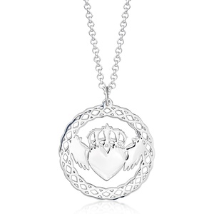 image:imageRossSimons Sterling Silver Claddagh Pendant Necklace 18 inches