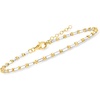 image:imageRossSimons Sterling Silver and 18kt Gold Over Sterling Bar and Bead Anklet 9 inches
