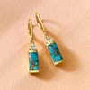 image:imageRossSimons Turquoise and 50 ct tw Sky Blue Topaz Drop Earrings in 18kt Gold Over Sterling