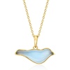image:imageRossSimons Blue Chalcedony Bird Pendant Necklace in 18kt Gold Over Sterling 18 inches