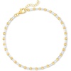 image:imageRossSimons Sterling Silver and 18kt Gold Over Sterling Bar and Bead Anklet 9 inches