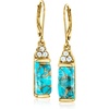 image:imageRossSimons Turquoise and 50 ct tw Sky Blue Topaz Drop Earrings in 18kt Gold Over Sterling