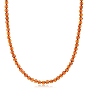 image:imageRossSimons Amber Bead Necklace With 18kt Gold Over Sterling 18 inches