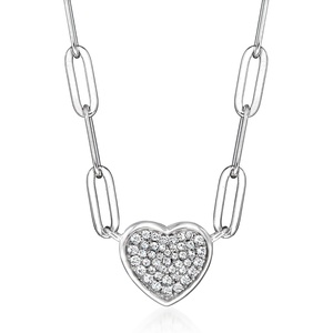 image:imageRossSimons Charles Garnier 28 ct tw CZ Heart Paper Clip Jewelry