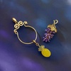 image:imageRossSimons 800 ct tw Amethyst Bead Grape Cluster Charm in 18kt Gold Over Sterling